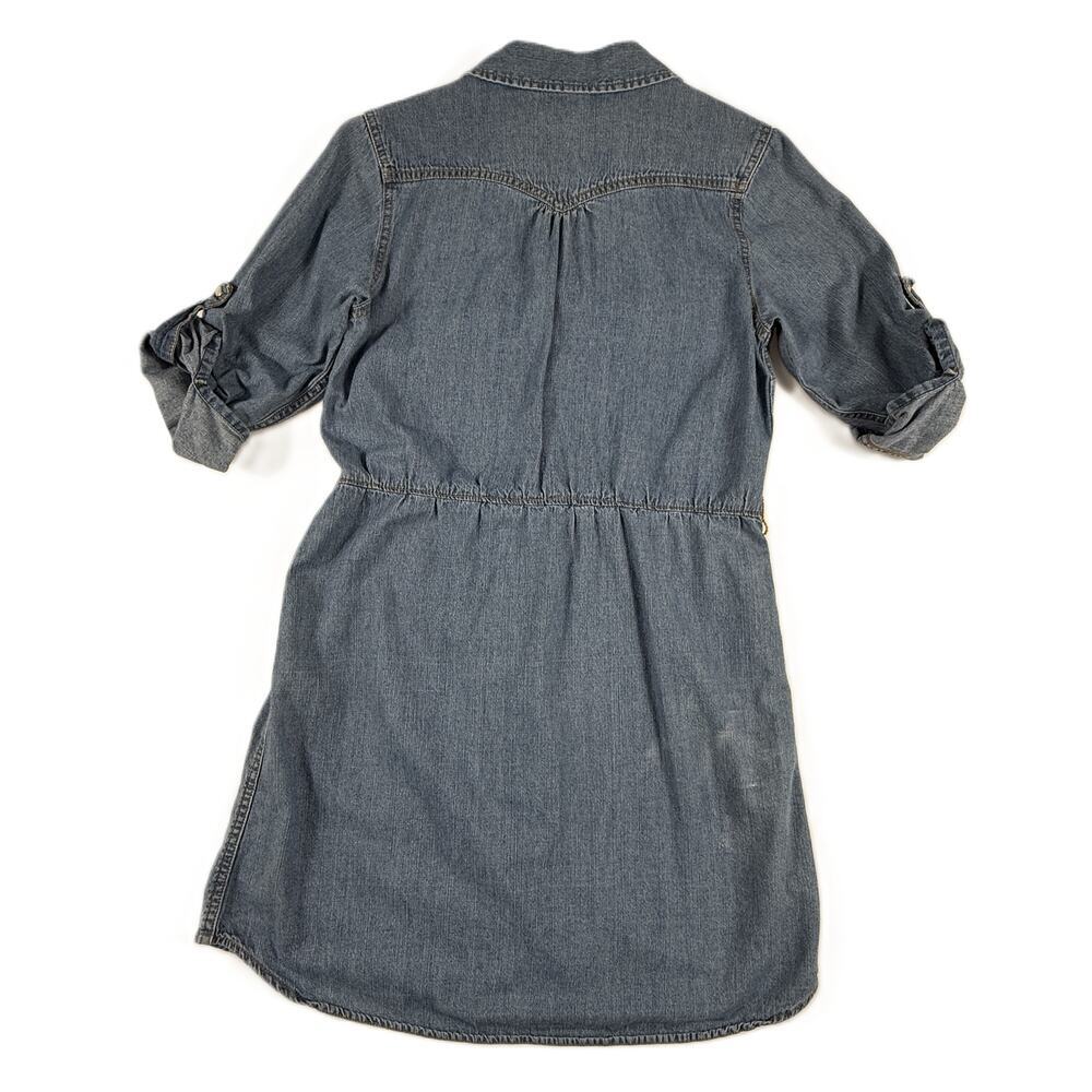 Levi's women's denim chambray sz M western snap button-down shirt dress. - Picture 8 of 10